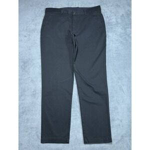 MNG Man Mango Pants Mens 34x29 Black Performance Stretch Slim Taper Normcore